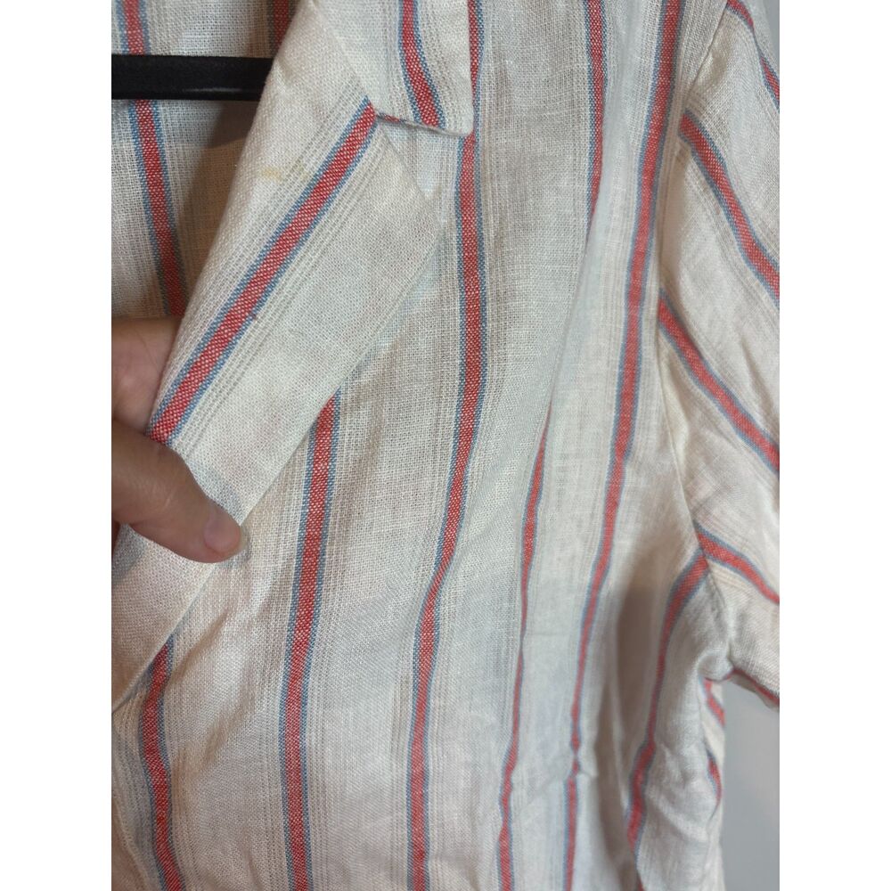 Universal Thread linen blend striped button down top - Picture 4 of 5